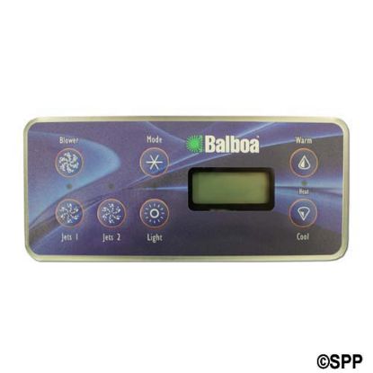 53189: Spaside Control, Balboa VL701S, Serial Standard, LCD, 7-Button, Blower-Mode-Up, Pump1-Pump2-Light-DN