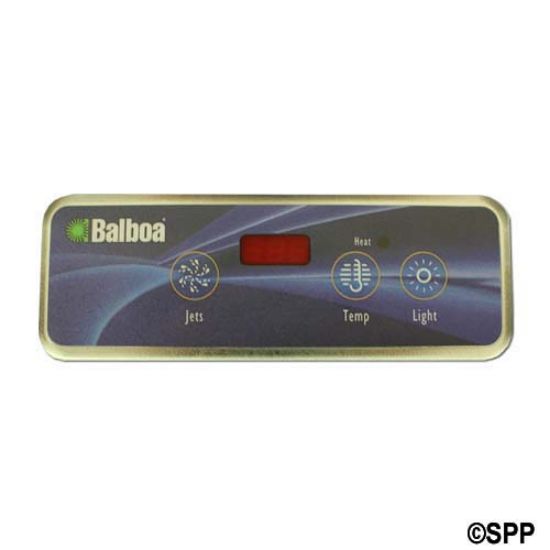 54105: Spaside Control, Balboa VL403, Lite Duplex, 3-Button, LED, Jets-Temp-Light