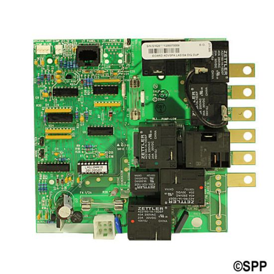 51628: Circuit Board, LA Spas (Balboa), LAS104R1, Super Duplex, 8 Pin Phone Cable