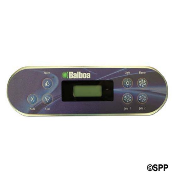 53811: Spaside Control, Balboa VL700S, Oblong, 7-Button, LCD, Warm-Light-Blower, Mode-Cool-Jet1-Jet2