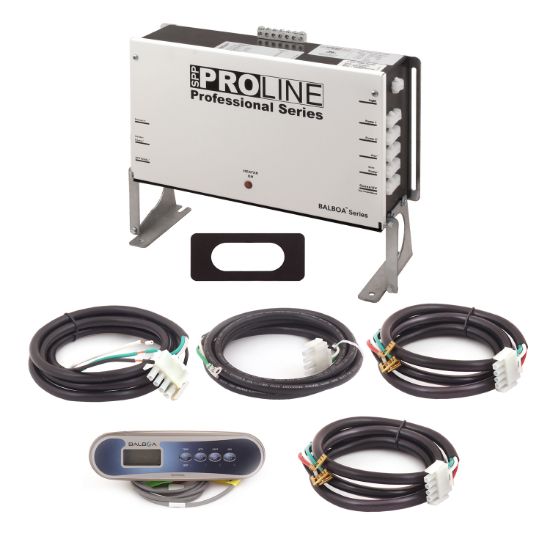 PL6239BP-F40-T40H-01: Control System, Proline, BP501G3, 120/240V, WiFi Module, 1.0/4.0Kw, Pump 1- 2 Speed, Pump 2- 2 Speed, Blower, Ozone, w/TP400T Spaside, Overlay- (Temp, Jet, Light, Aux) & Cords