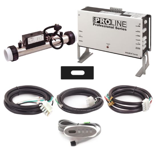 PL6209B-S45-V20C-10: Control System, Proline, VS501Z, 120/240V, 1.125/4.5Kw Slide, 1 Pump- 2 Speed, Blower, Ozone, w/VL200 Spaside, Overlay- Mini Oval (Blower, Jet, Temp, Light) Cords & Integrated Ozone Module