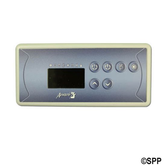 BDLK353OP: Spaside Control, Gecko TSC35-3OP, 6-Button, LCD, Pump1-Pump2-Blower-Light-Up-Down, 10' Cable, w/in.link Plug