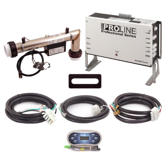 PL6209BP-L40T-T60J-10: Control System, Proline, BP501G1, 120/240V, 1.0/4.0Kw L-Shaped Titanium, 1 Pump- 2 Speed, Blower, Ozone, w/TP600 Spaside, Overlay- (Jet, Jet, Aux, Warm, Light, Cool) Cords & Integrated Ozone Module