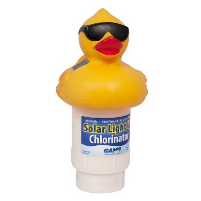 8002GM: Chemical Feeder, Floating, GAME Solar, Light-up Derby Duck, 3"Tabs